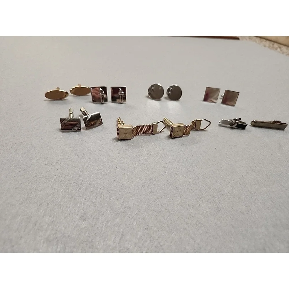 Lot Of 6 & Lot Of 2‎ Swank Cufflinks And Tie Clips